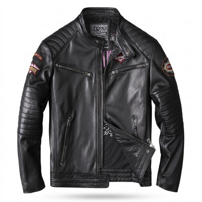 Gentleman Code - Notok | Gesteppte Genarbte Lederjacke Herren