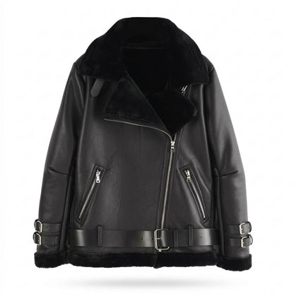 Gentleman Code - Vuwit | Gefüttert Asymmetrisch Lederjacke Unisex