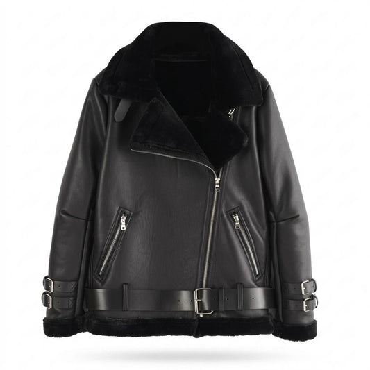 Gentleman Code - Vuwit | Gefüttert Asymmetrisch Lederjacke Unisex