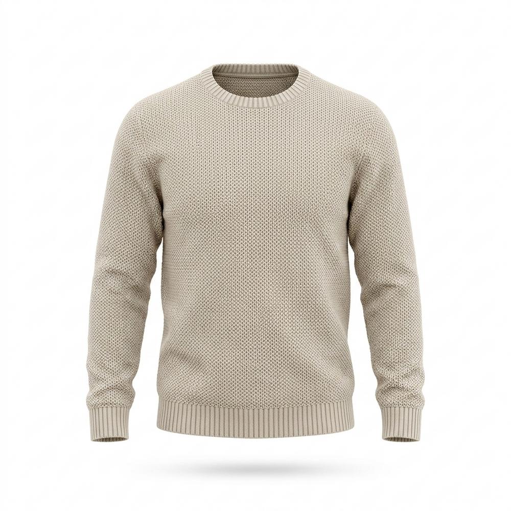 Gentleman Code - Tizal | Strukturiert Rundhals Pullover Herren