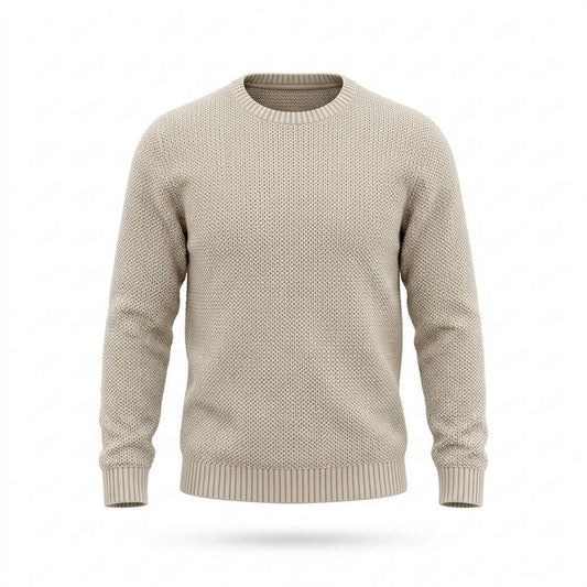 Gentleman Code - Tizal | Strukturiert Rundhals Pullover Herren
