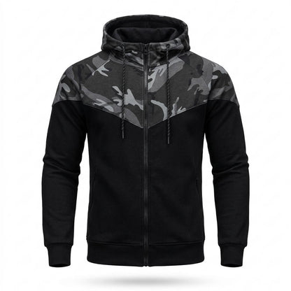 Gentleman Code - Davan | Zweifarbiger Gemusterter Hoodie Herren