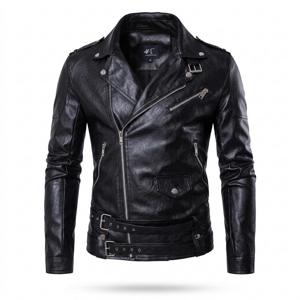 Gentleman Code - Vilan | Asymmetrisch Tailliert Lederjacke Herren