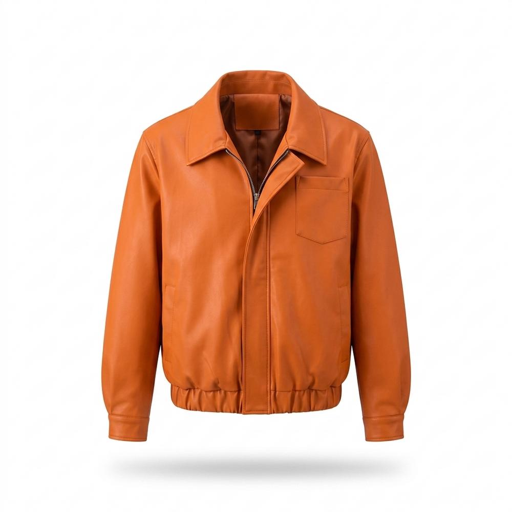 Gentleman Code - Rizan | Gefütterte Glatte Lederjacke Herren