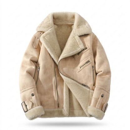 Gentleman Code - Luvek | Gefütterte Asymmetrische Wildleder-Jacke Herren