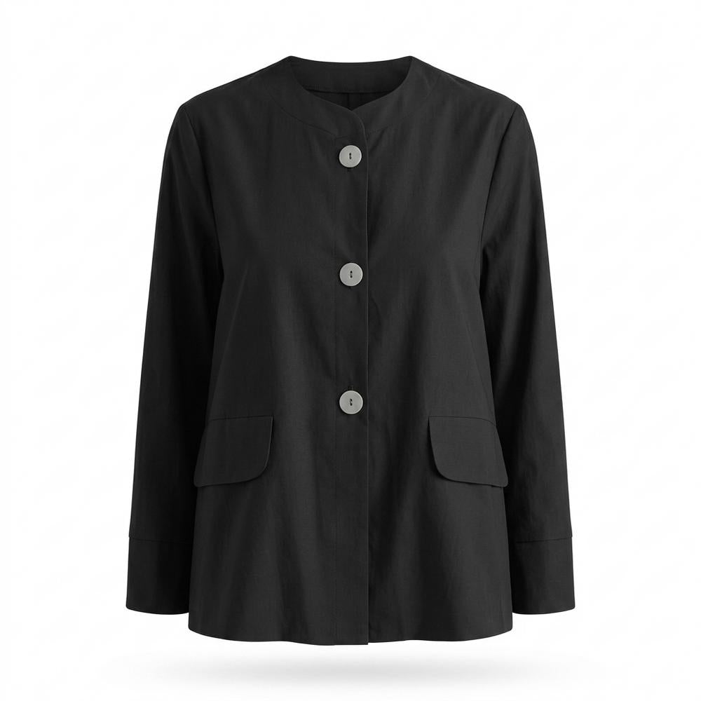 Gentleman Code - Kakuk | Kragenlos Geknöpft Jacke Damen