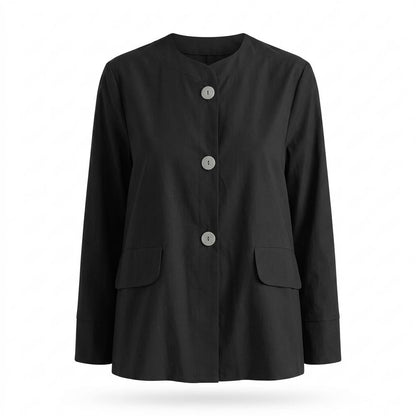 Gentleman Code - Kakuk | Kragenlos Geknöpft Jacke Damen