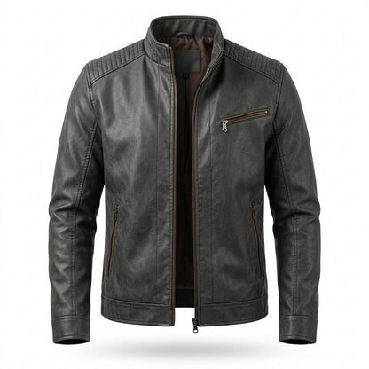 Gentleman Code - Yuvod | Gesteppt Figurbetont Lederjacke Herren
