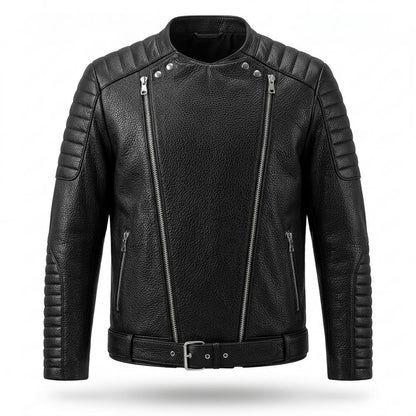 Gentleman Code - Livim | Genarbt Gesteppt Lederjacke Herren