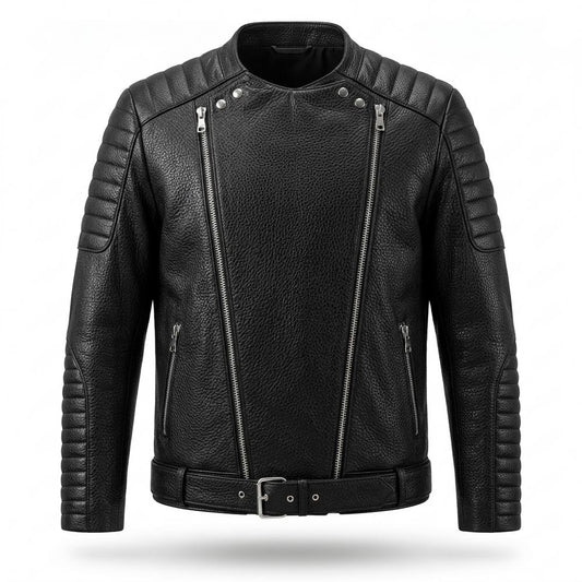 Gentleman Code - Livim | Genarbt Gesteppt Lederjacke Herren