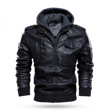 Gentleman Code - Movur | Gefüttert Mehrlagig Lederjacke Herren
