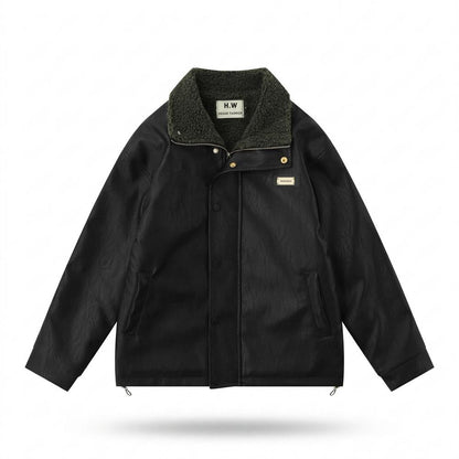 Gentleman Code - Revek | Gefütterte Lockere Lederjacke Unisex