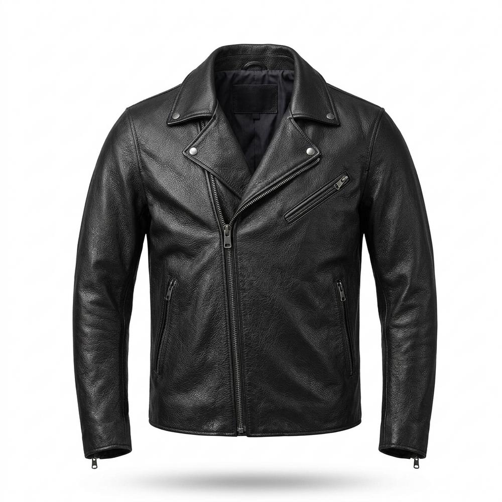Gentleman Code - Delas | Asymmetrisch Gefüttert Lederjacke Herren