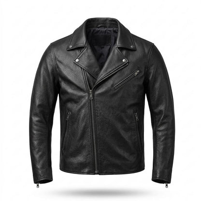 Gentleman Code - Delas | Asymmetrisch Gefüttert Lederjacke Herren