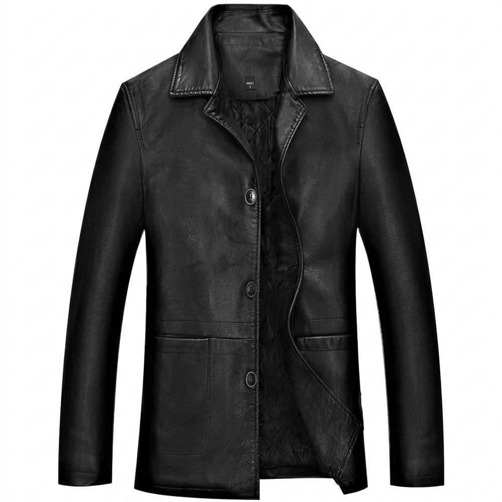 Gentleman Code - Sukil | Geknöpft Gefüttert Lederjacke Herren
