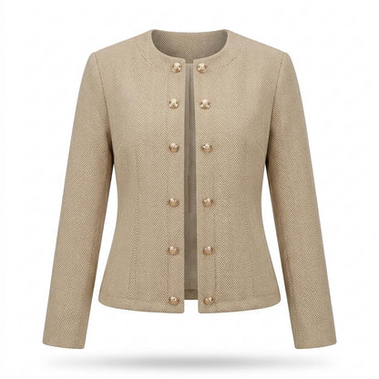 Gentleman Code - Rihus | Kragenlos Strukturiert Jacke Damen