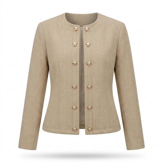 Gentleman Code - Rihus | Kragenlos Strukturiert Jacke Damen