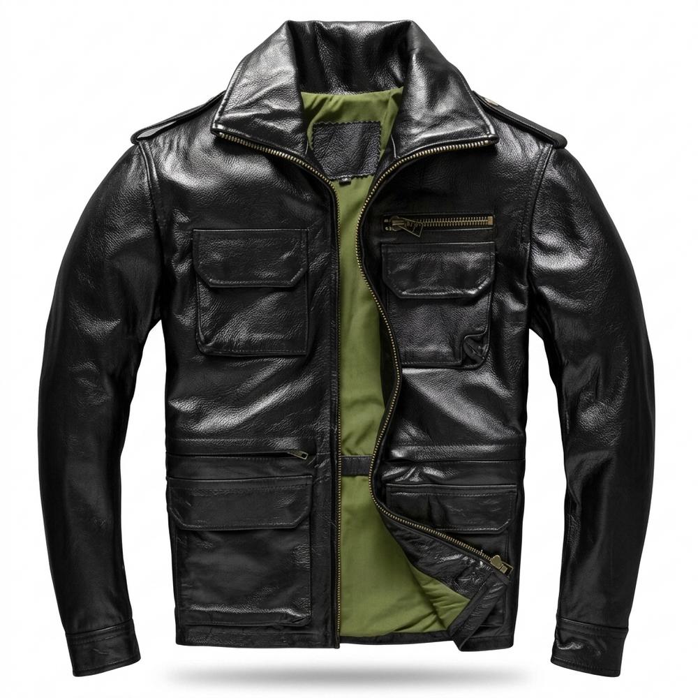 Gentleman Code - Yimos | Gefütterte Funktionale Lederjacke Herren