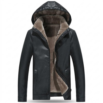 Gentleman Code - Ranan | Gefüttert Kapuzen Lederjacke Herren
