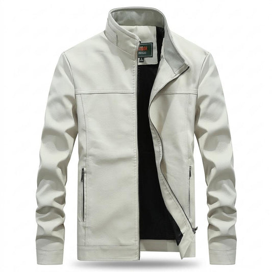 Gentleman Code - Mumik | Gefüttert Tailliert Lederjacke Herren