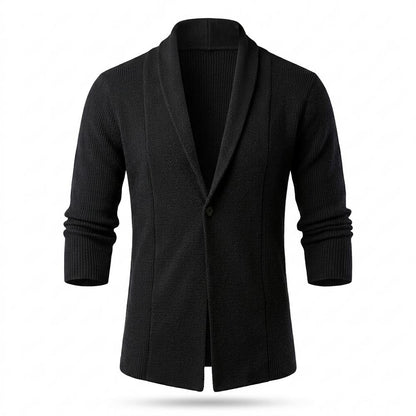 Gentleman Code - Cuhev | Strukturiert Tailliert Cardigan Herren
