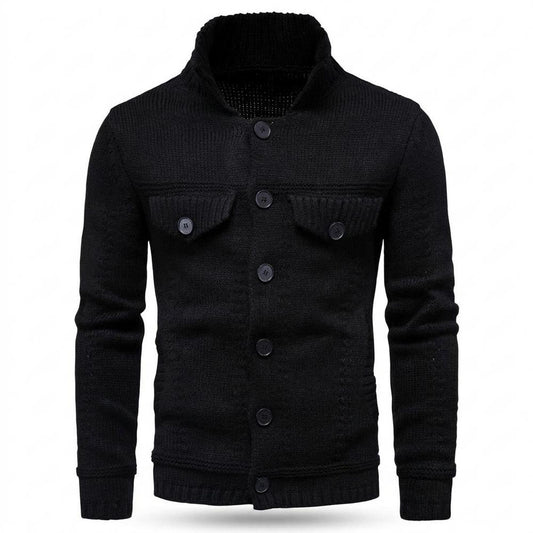 Gentleman Code - Tolod | Strukturiert Geknöpft Strickjacke Herren
