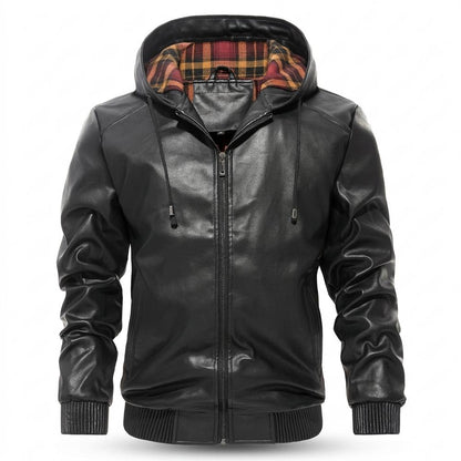 Gentleman Code - Lymor | Gefüttert Gerippt Lederjacke Herren