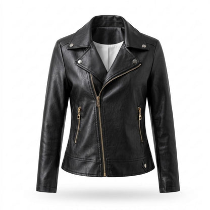 Gentleman Code - Canil | Asymmetrisch Tailliert Lederjacke Damen