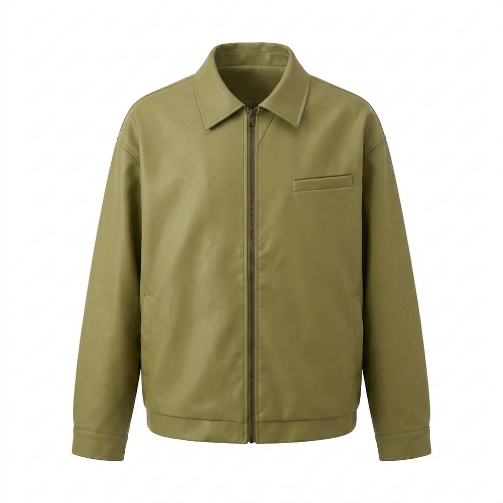 Gentleman Code - Arral | Glatte Gezipte Lederjacke Unisex