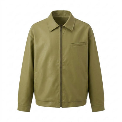 Gentleman Code - Arral | Glatte Gezipte Lederjacke Unisex