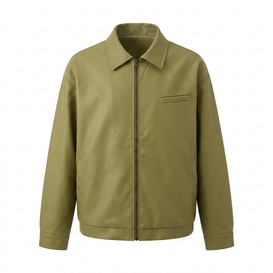 Gentleman Code - Arral | Glatte Gezipte Lederjacke Unisex