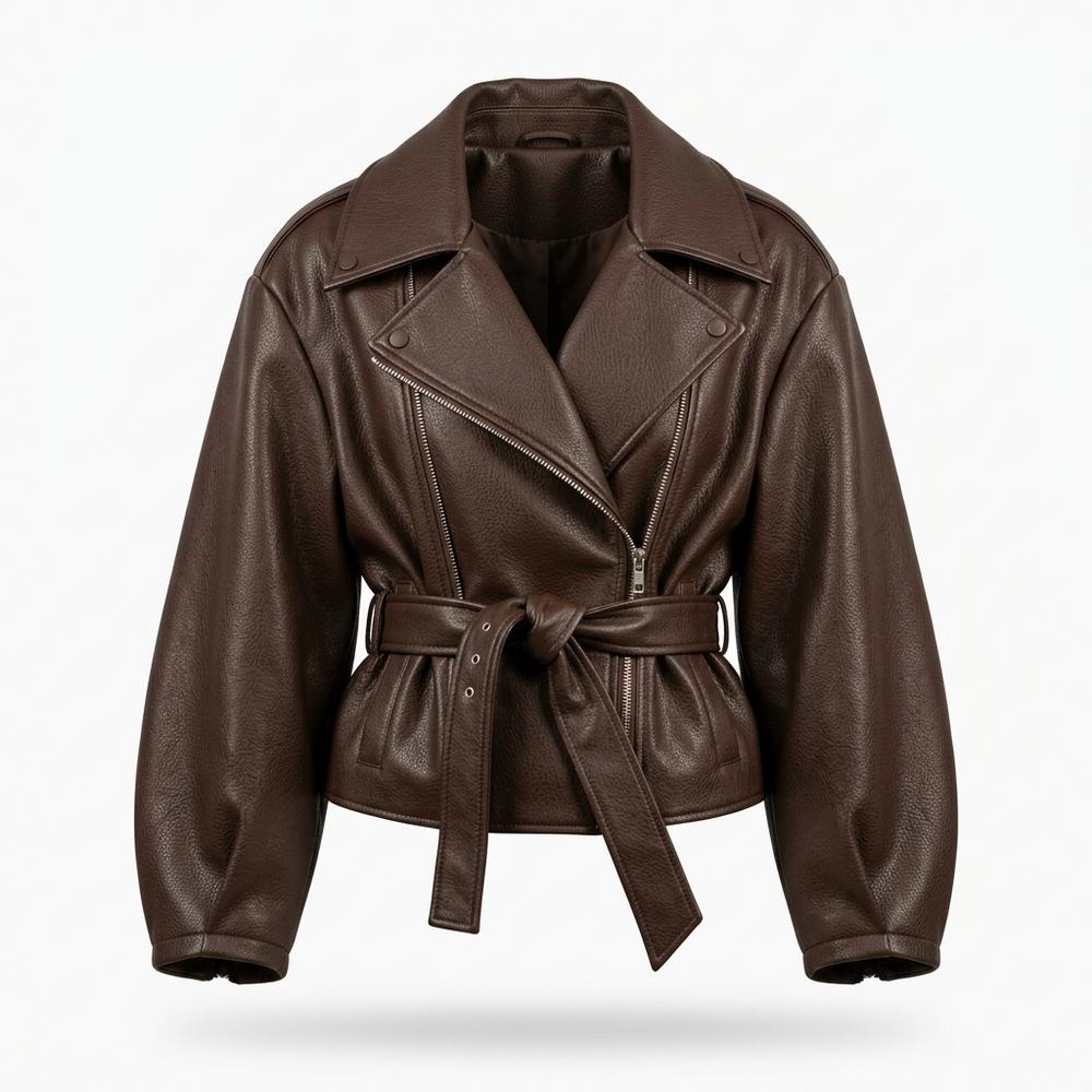 Gentleman Code - Nozan | Asymmetrische Gegürtete Jacke Damen