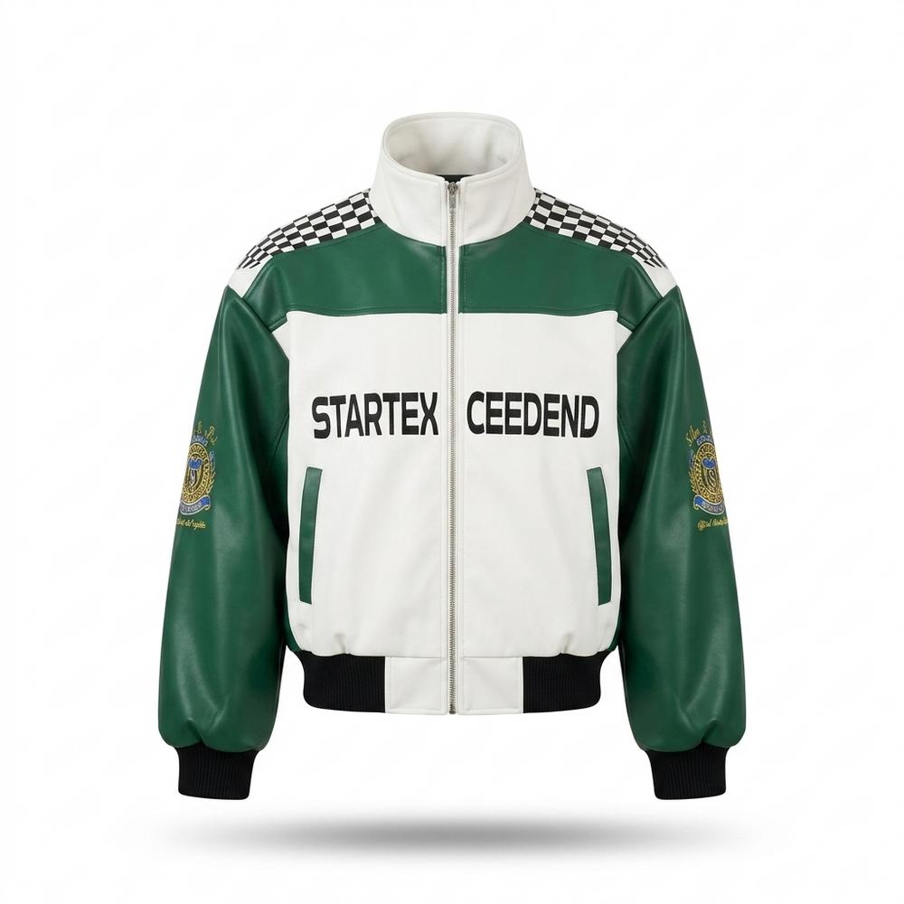 Gentleman Code - Momas | Zweifarbig Weit Lederjacke Unisex