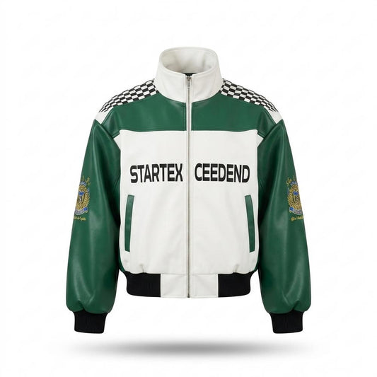 Gentleman Code - Momas | Zweifarbig Weit Lederjacke Unisex