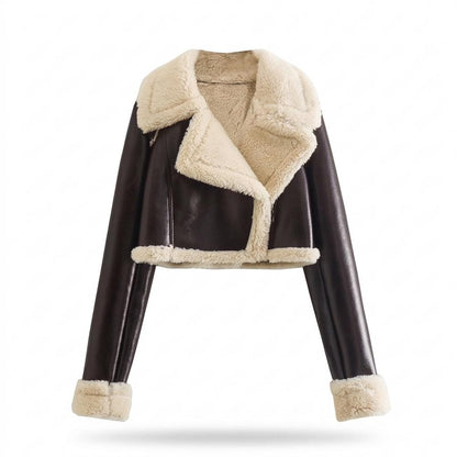 Gentleman Code - Eigam | Gefüttert Kurzgeschnitten Lederjacke Damen