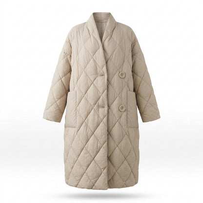 Gentleman Code - Verak | Gesteppt Lang Mantel Damen