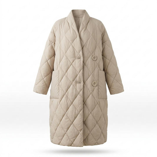 Gentleman Code - Verak | Gesteppt Lang Mantel Damen