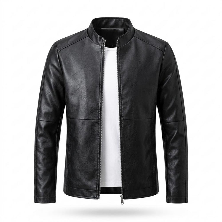 Aenen | Kunstlederjacke für Herren – tailliert, hochgeschlossen