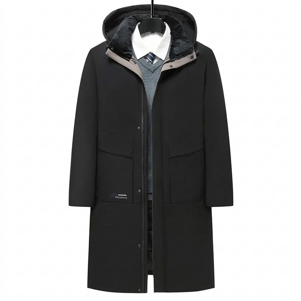 Gentleman Code - Yeted | Wattierter Langgeschnittener Mantel Herren