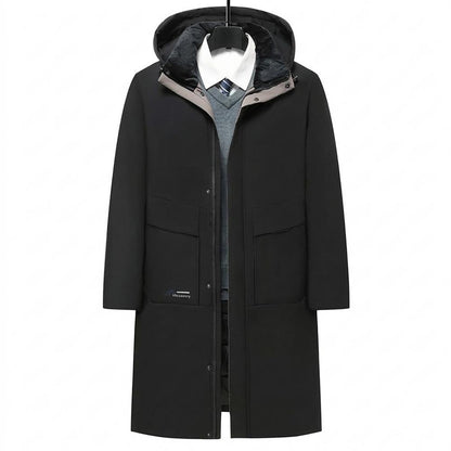 Gentleman Code - Yeted | Wattierter Langgeschnittener Mantel Herren