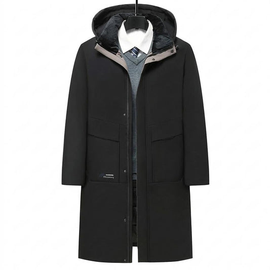 Gentleman Code - Yeted | Wattierter Langgeschnittener Mantel Herren