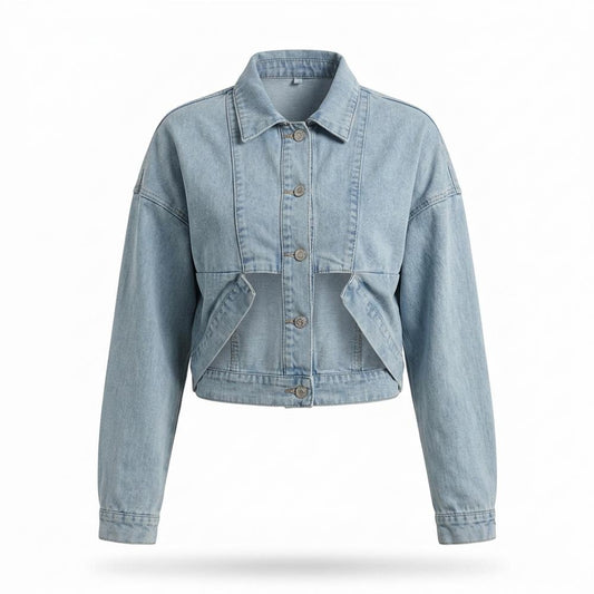 Gentleman Code - Vopul | Kurzgeschnittene Kragenlose Jacke Damen