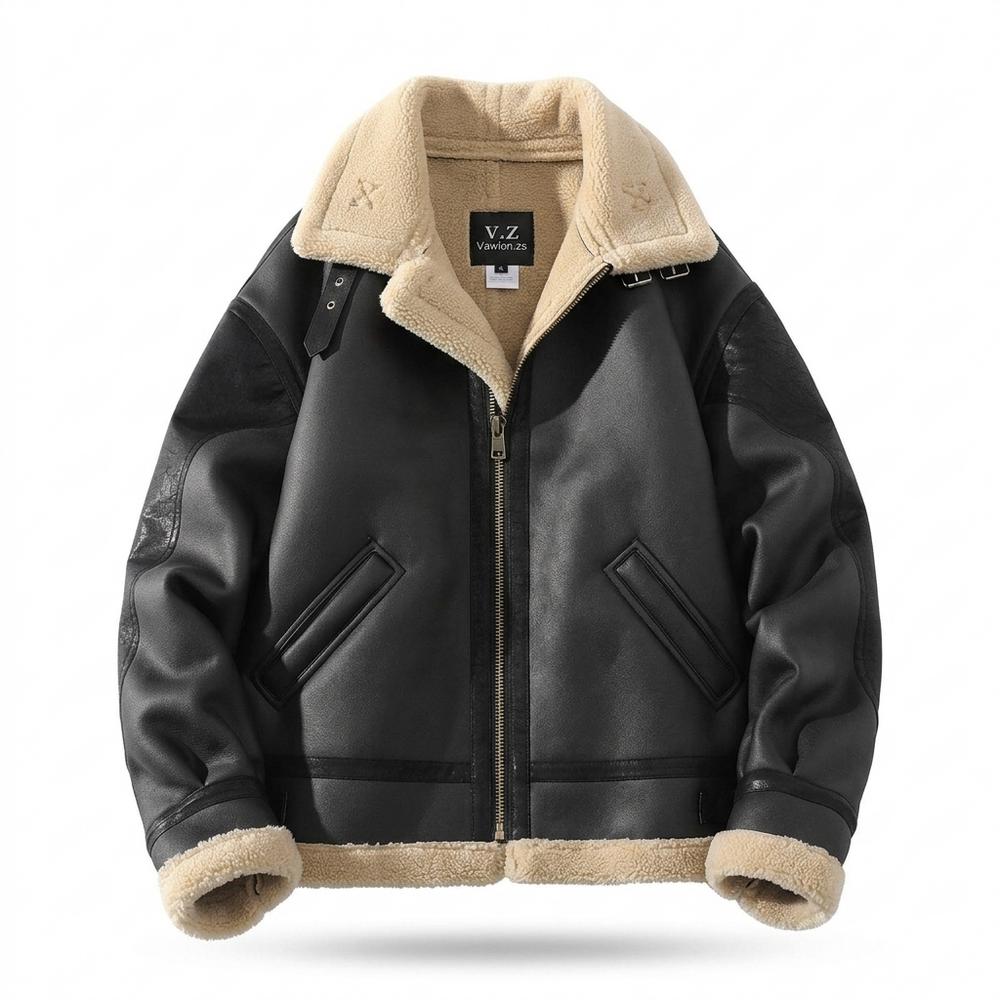Gentleman Code - Kesom | Warm Gefüttert Lederjacke Herren