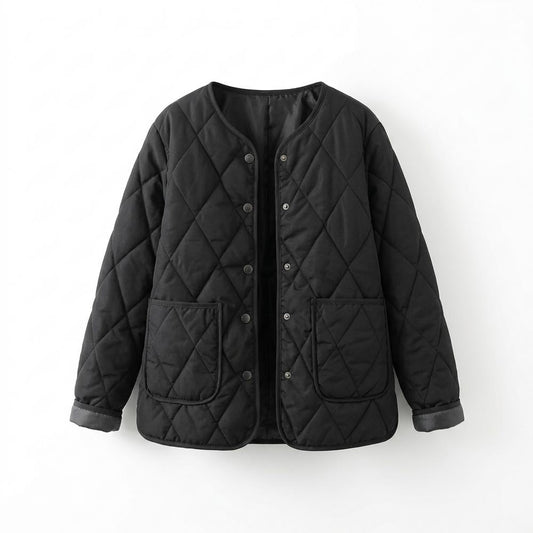 Gentleman Code - Nates | Gesteppt Kragenlos Jacke Damen
