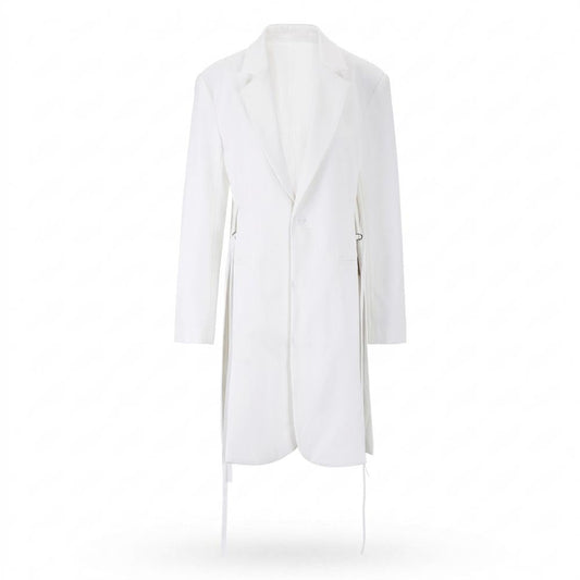 Gentleman Code - Yubud | Seitlich Geschlitzter Einknöpfiger Mantel Unisex
