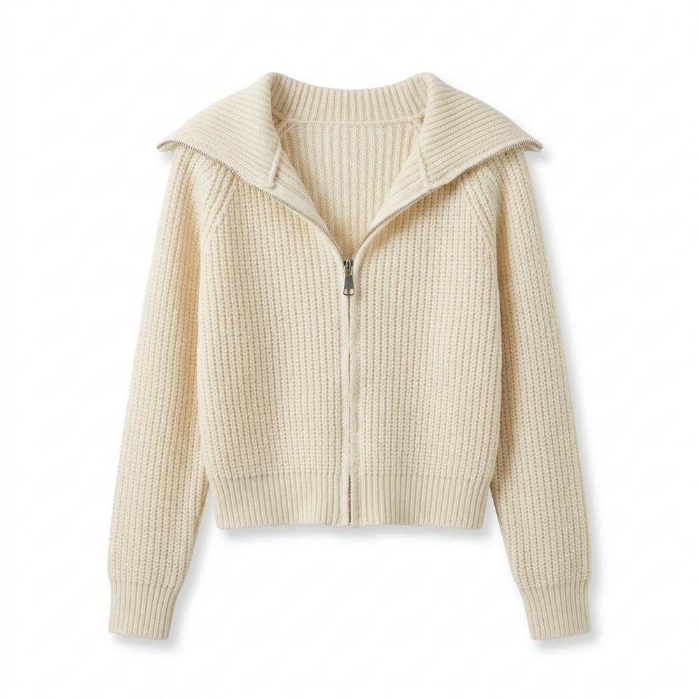 Gentleman Code - Camad | Strukturiert Taillenkurz Strickjacke Damen