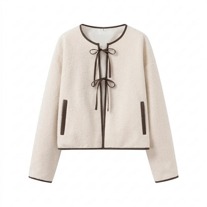 Gentleman Code - Tikot | Paspeliert Kragenlos Jacke Damen