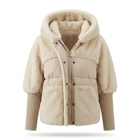 Gentleman Code - Temam | Gefütterte Material-Mix Jacke Damen
