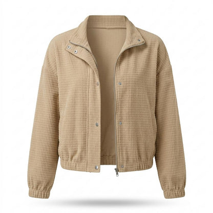 Gentleman Code - Sasok | Strukturiert Reißverschluss Jacke Damen
