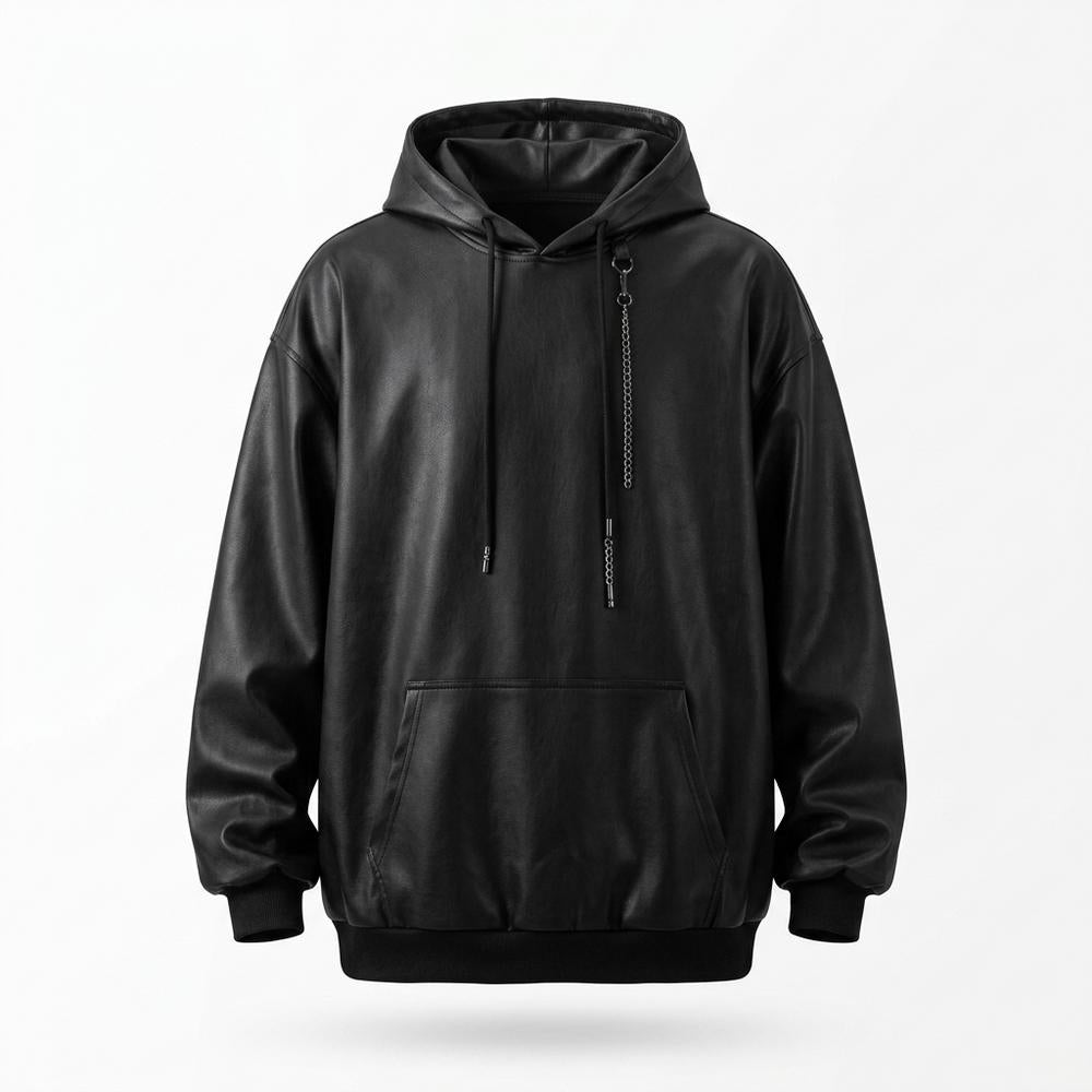 Gentleman Code - Zuzak | Weitgeschnittener Leder Hoodie Unisex